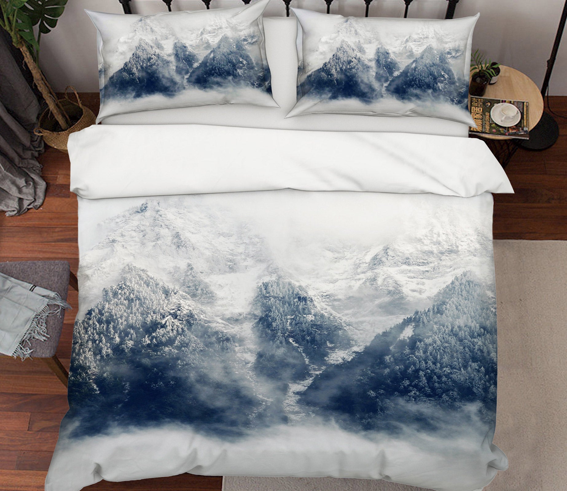 3D Mountain Sea 12048 Bed Pillowcases Quilt
