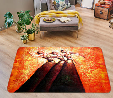 3D Three People Dance 33134 Non Slip Rug Mat