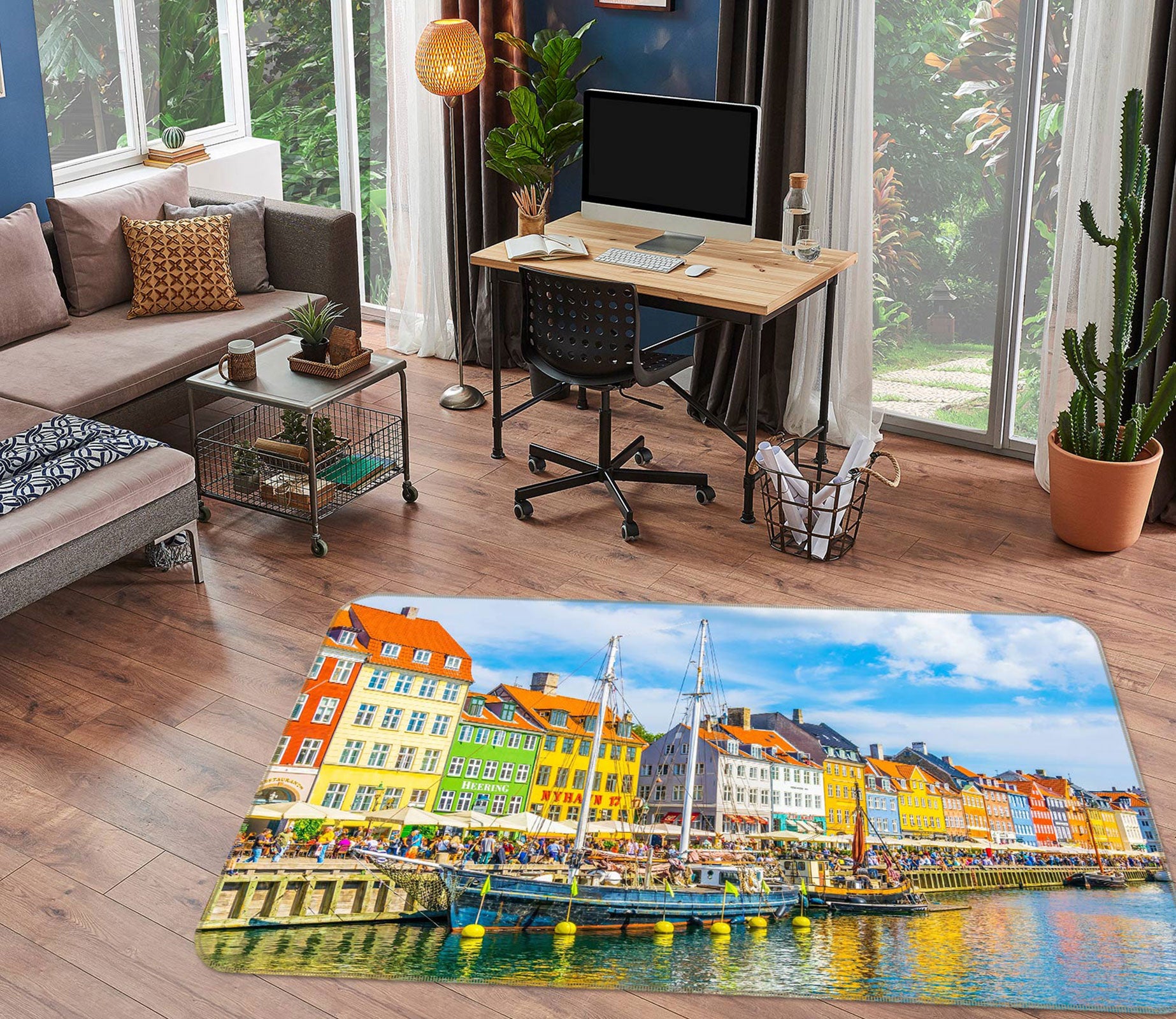 3D River Boat Houses 68003 Vehicle Non Slip Rug Mat