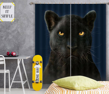 3D Black Panther Portrait 012 Vincent Hie Curtain Curtains Drapes Curtains AJ Creativity Home 