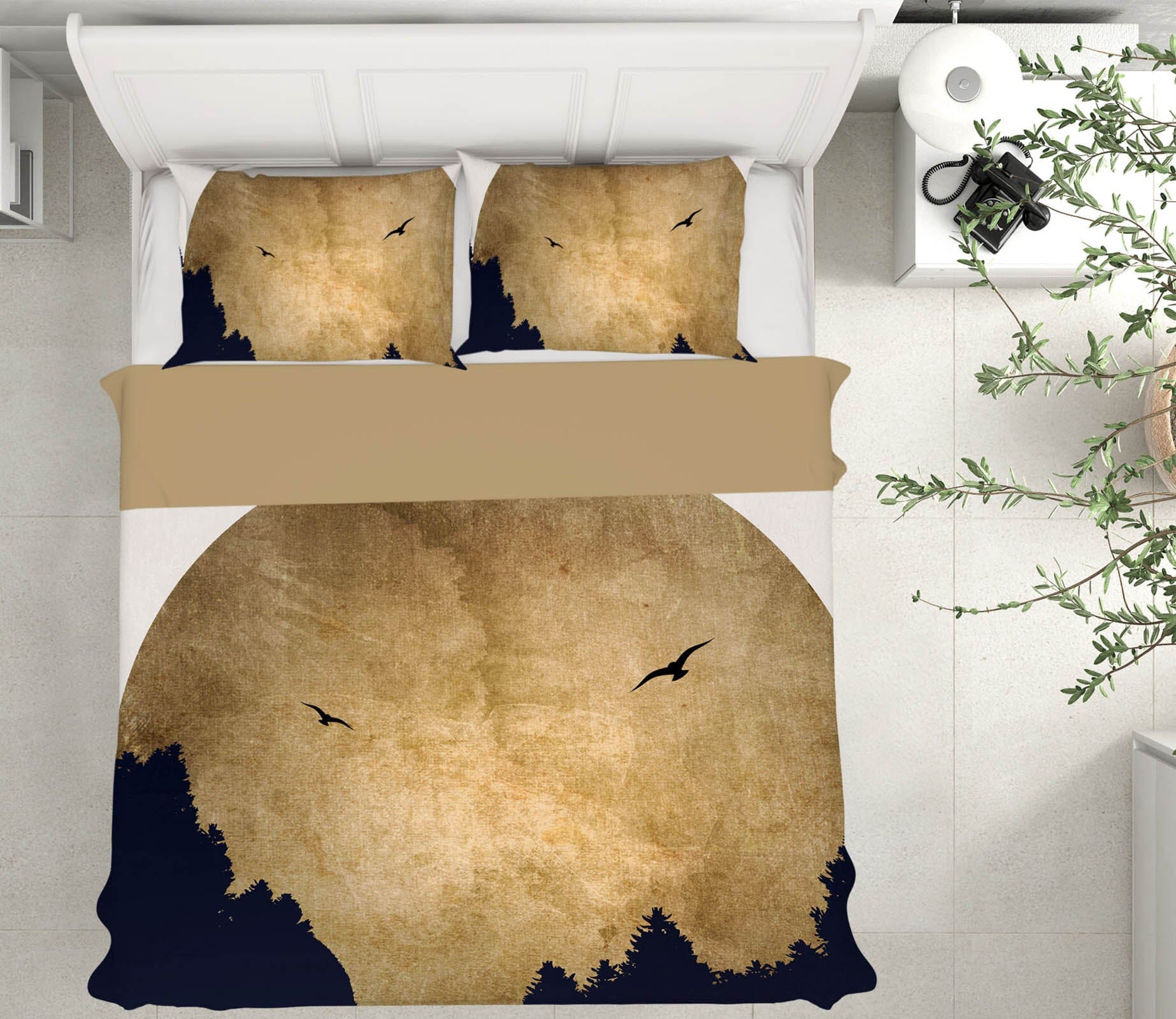 3D Forest Moon 232 Boris Draschoff Bedding Bed Pillowcases Quilt Quiet Covers AJ Creativity Home 