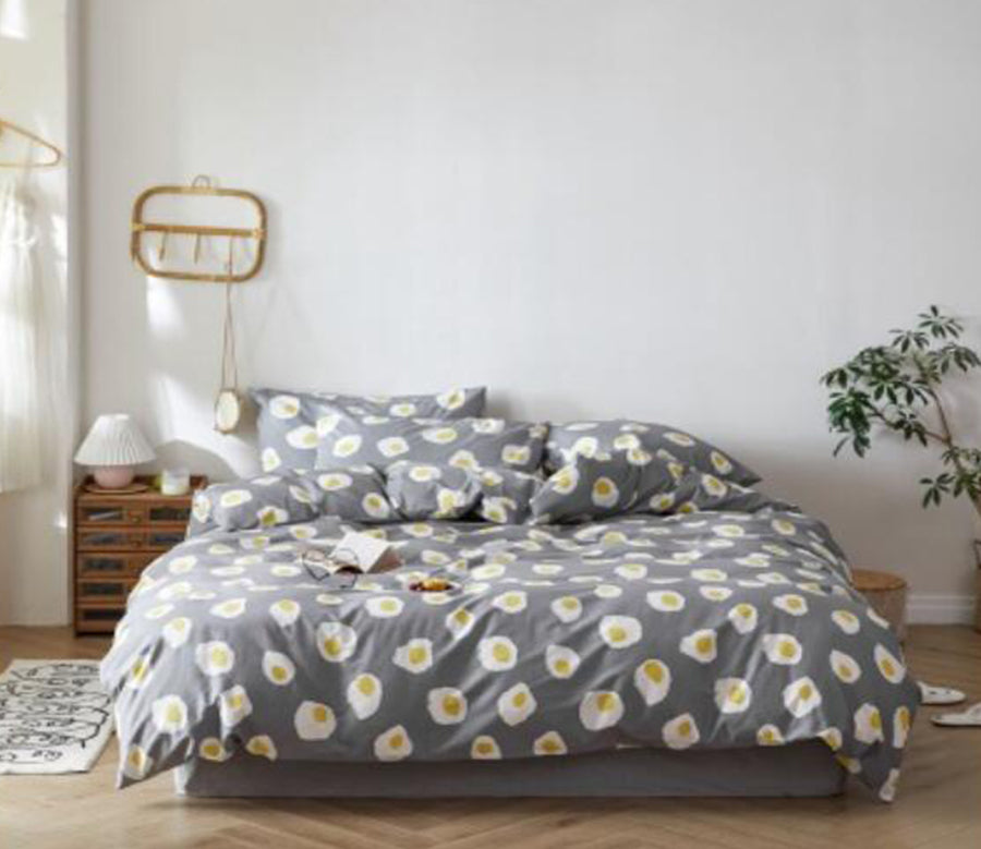 3D Fried Egg Pattern 30012 Bed Pillowcases Quilt