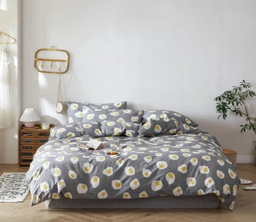 3D Fried Egg Pattern 30012 Bed Pillowcases Quilt