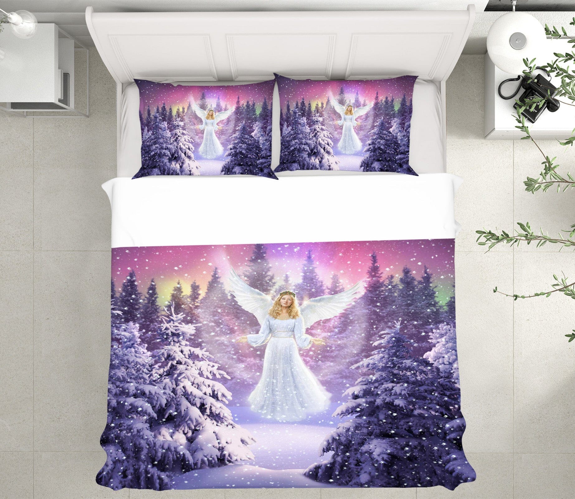 3D Snow Angel 2132 Jerry LoFaro bedding Bed Pillowcases Quilt Quiet Covers AJ Creativity Home 