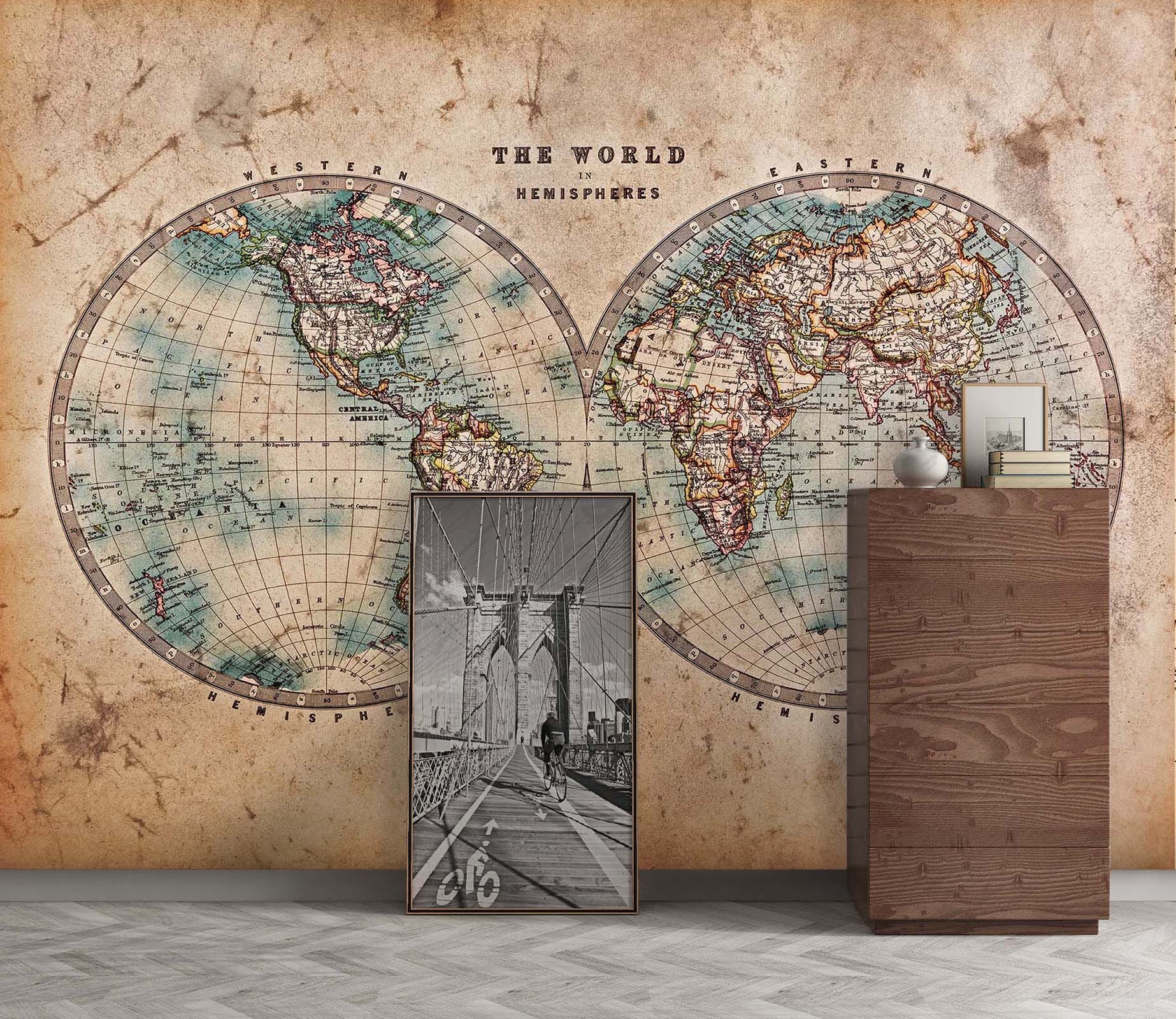 3D Red World Map 120 Wall Murals Wallpaper AJ Wallpaper 2 
