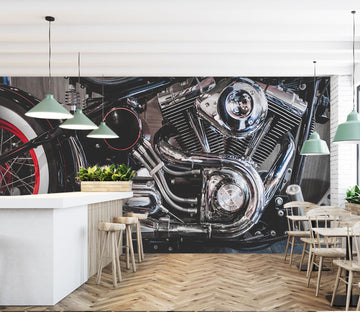 3D Motorcycle Engine 369 Vehicle Wall Murals
