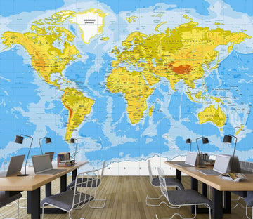 3D Oasis Sea 2131 World Map Wall Murals Wallpaper AJ Wallpaper 2 