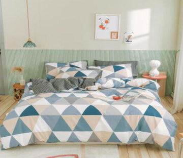 3D Triangle 40072 Bed Pillowcases Quilt