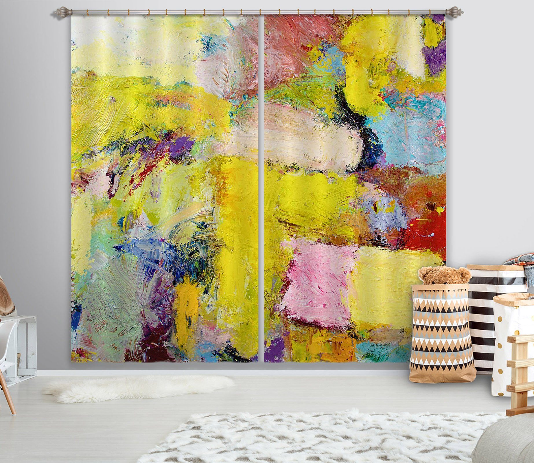 3D Abstract Art 205 Allan P. Friedlander Curtain Curtains Drapes Curtains AJ Creativity Home 