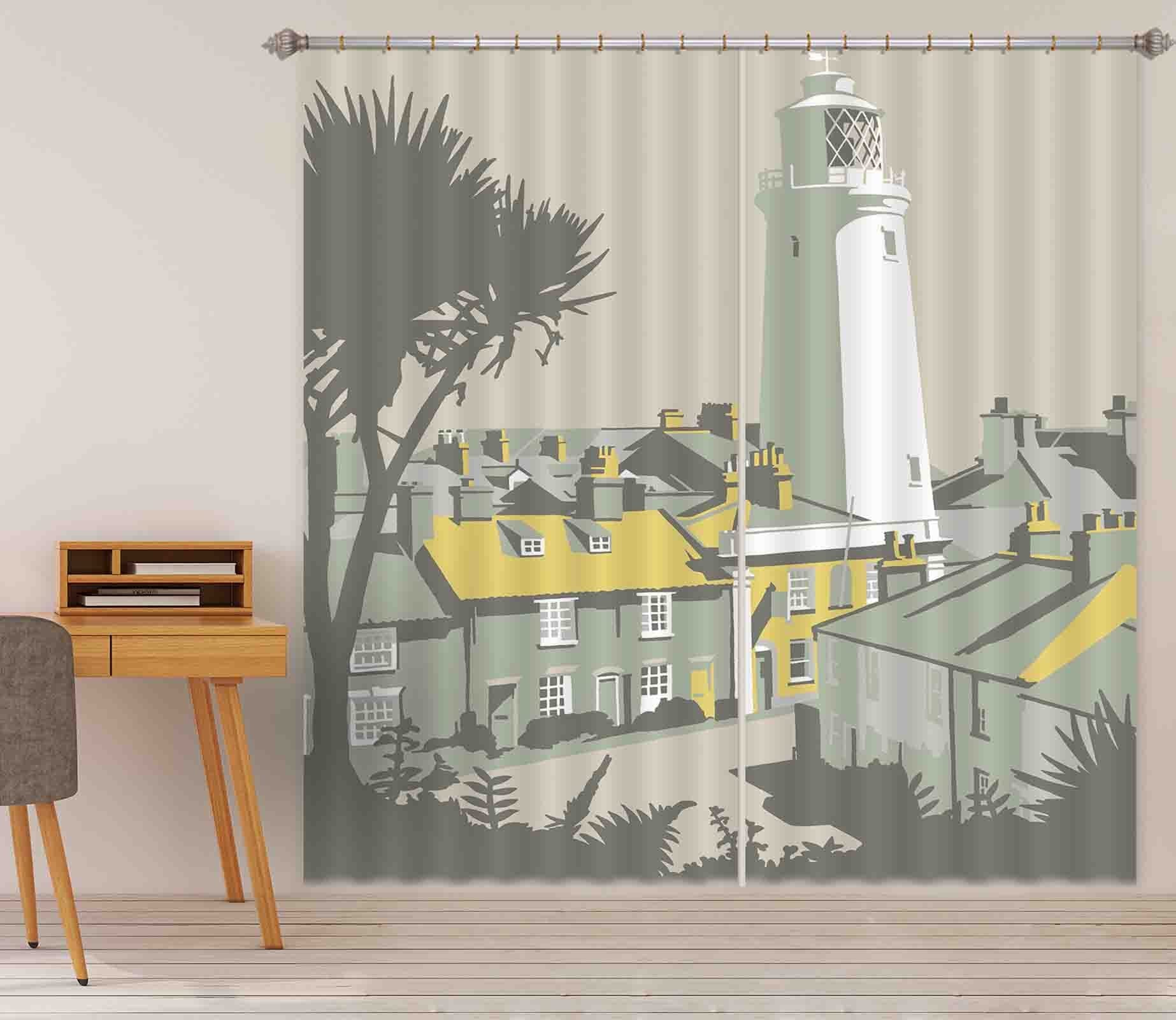 3D Sole Bay Inn 148 Steve Read Curtain Curtains Drapes Curtains AJ Creativity Home 