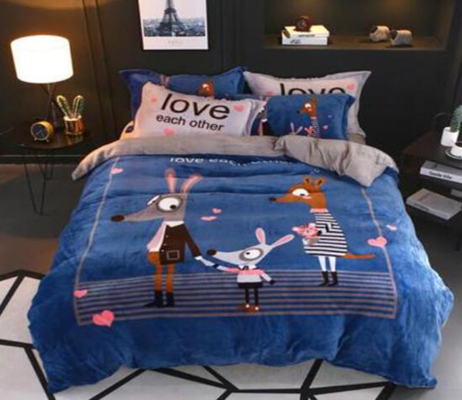 3D Mouse Family 17008 Bed Pillowcases Quilt