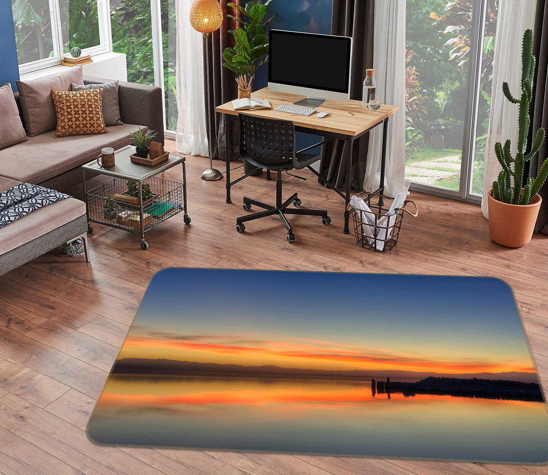 3D Lake Surface 29185 Non Slip Rug Mat