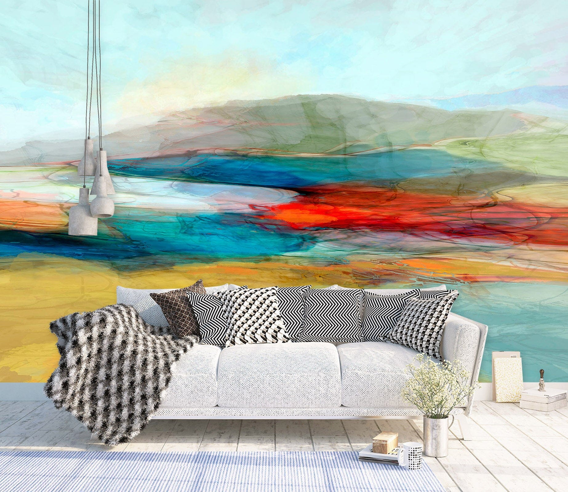 3D Colored Lake 1547 Michael Tienhaara Wall Mural Wall Murals Wallpaper AJ Wallpaper 2 