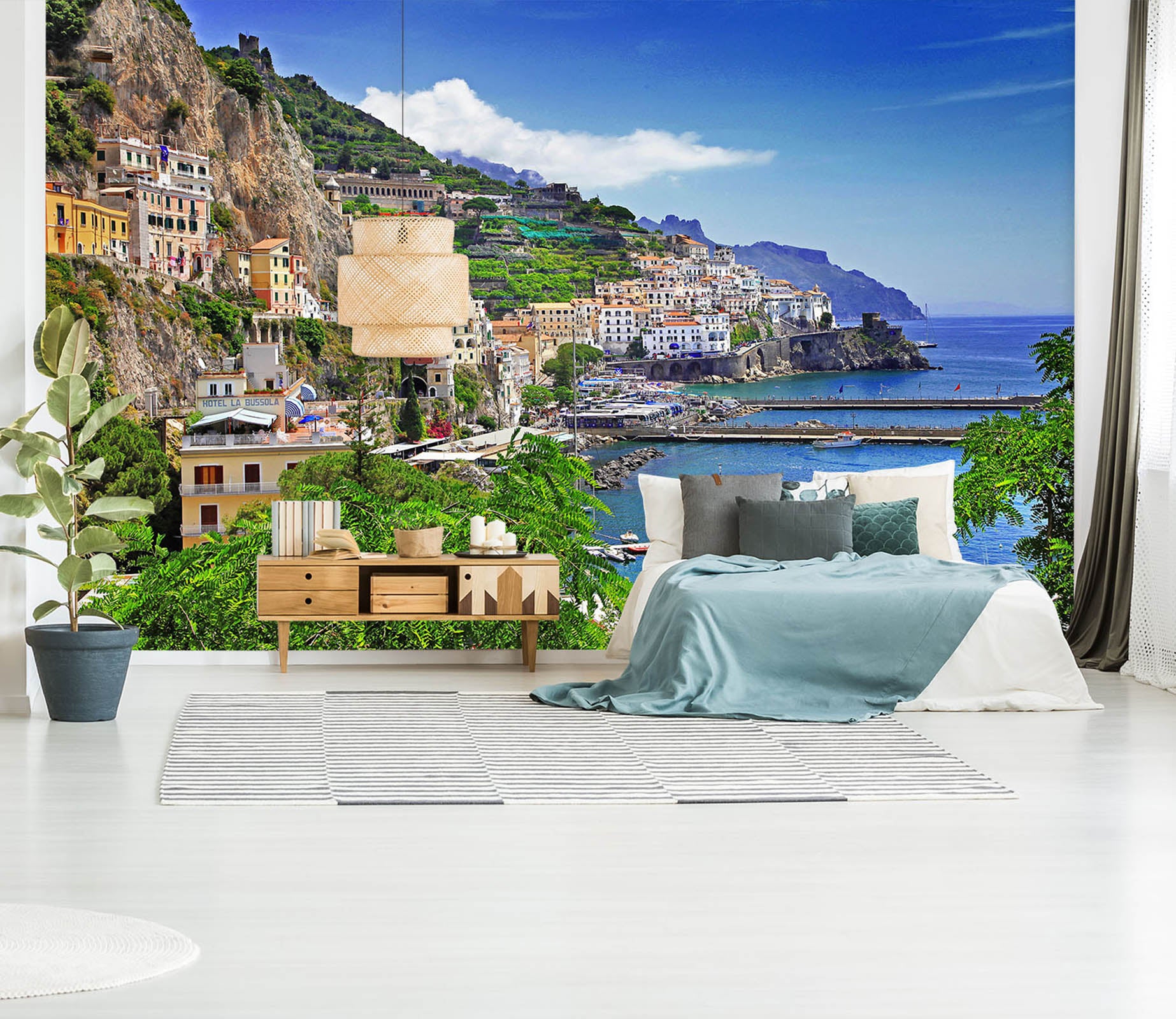 3D Sea Town 1116 Wall Murals