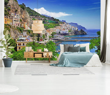 3D Sea Town 1116 Wall Murals