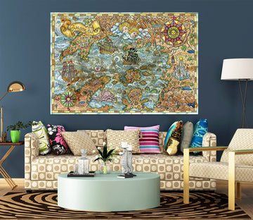 3D Mountains Rivers 263 World Map Wall Sticker Wallpaper AJ Wallpaper 2 