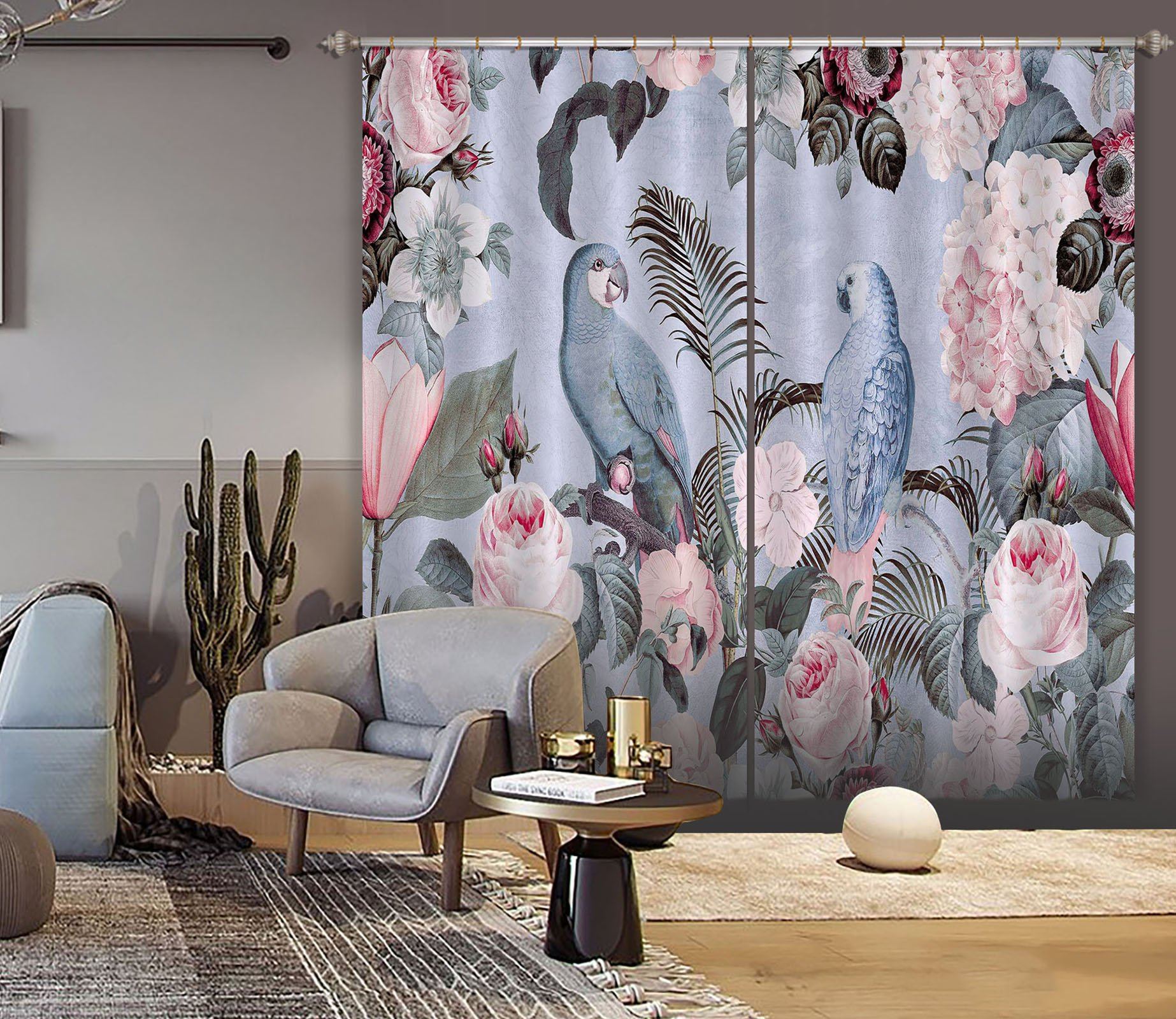 3D Bird Friends 068 Andrea haase Curtain Curtains Drapes Curtains AJ Creativity Home 