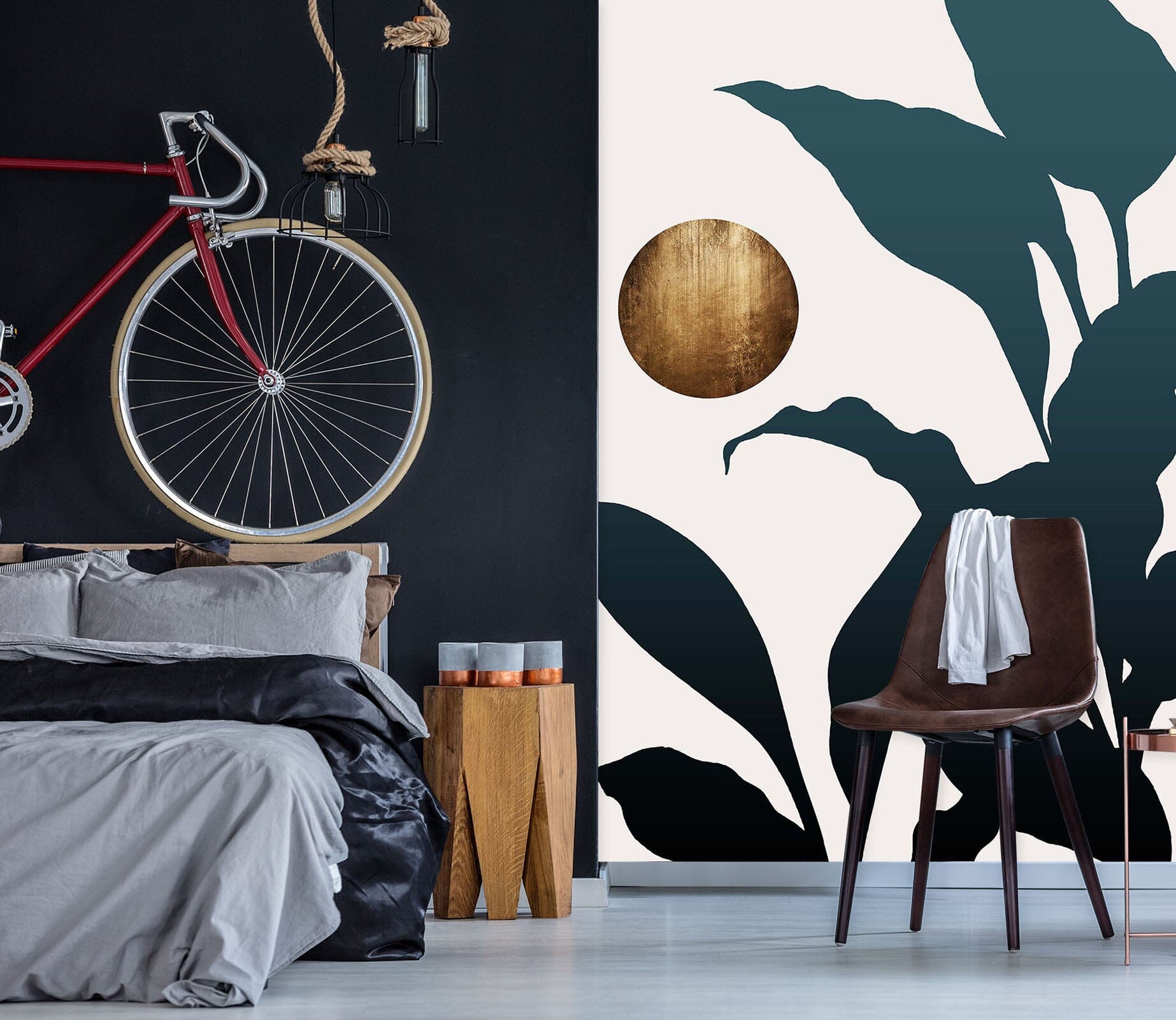 3D Leaves Moon 1444 Boris Draschoff Wall Mural Wall Murals Wallpaper AJ Wallpaper 2 