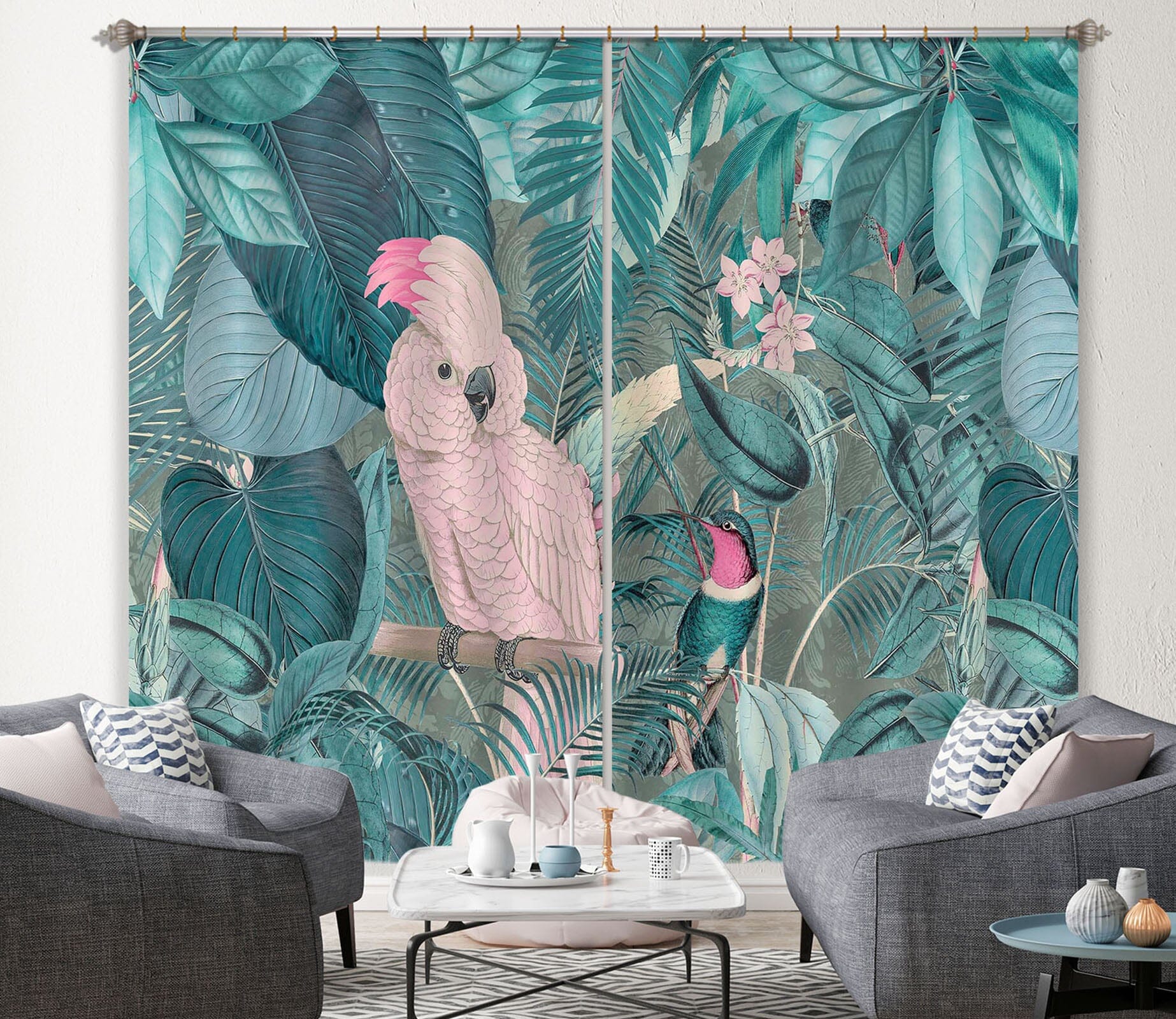3D Jungle Friends 066 Andrea haase Curtain Curtains Drapes Curtains AJ Creativity Home 