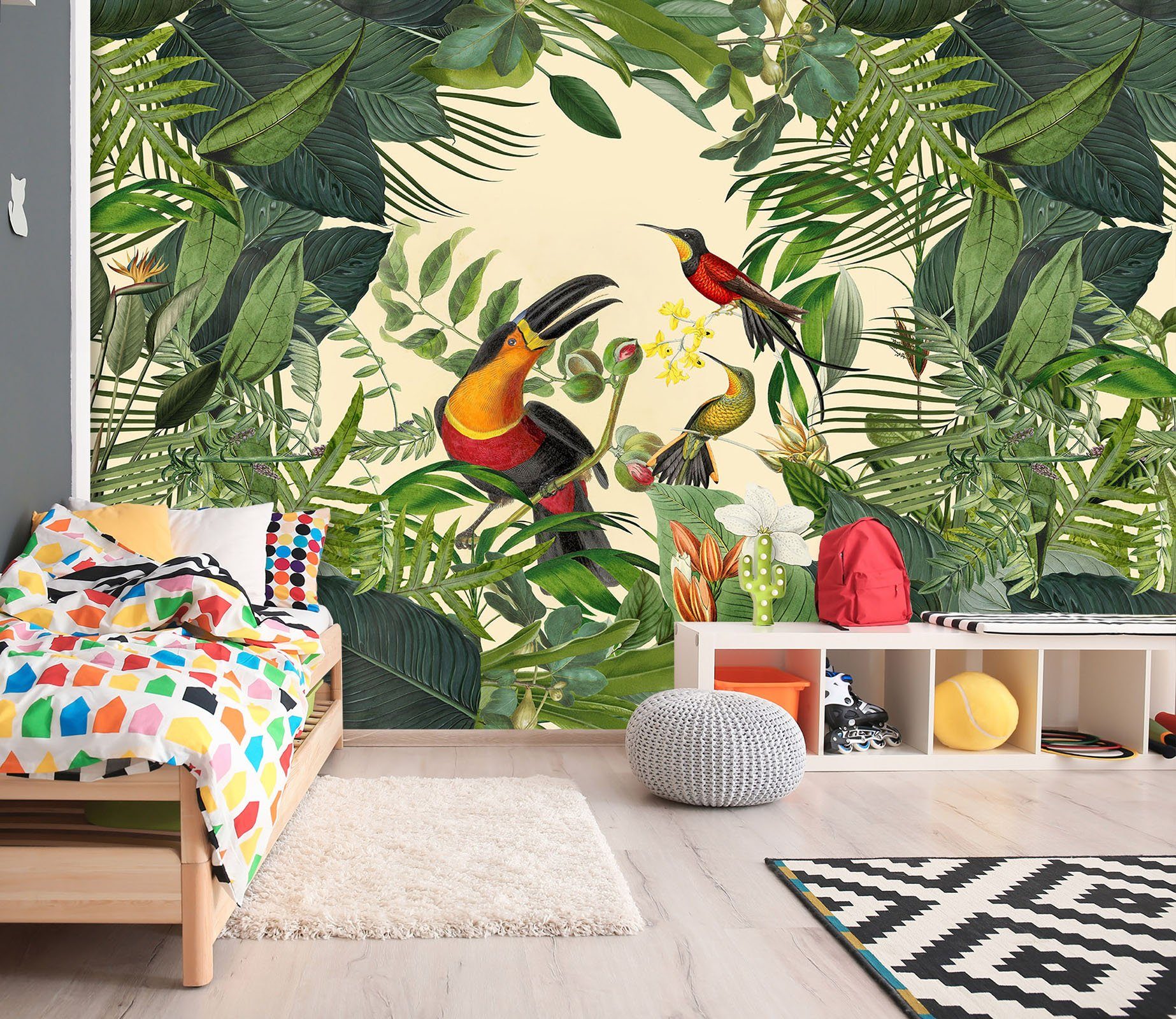 3D Bird Feeding 1403 Andrea haase Wall Mural Wall Murals Wallpaper AJ Wallpaper 2 