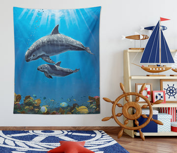 3D Dolphin 11750 Vincent Tapestry Hanging Cloth Hang