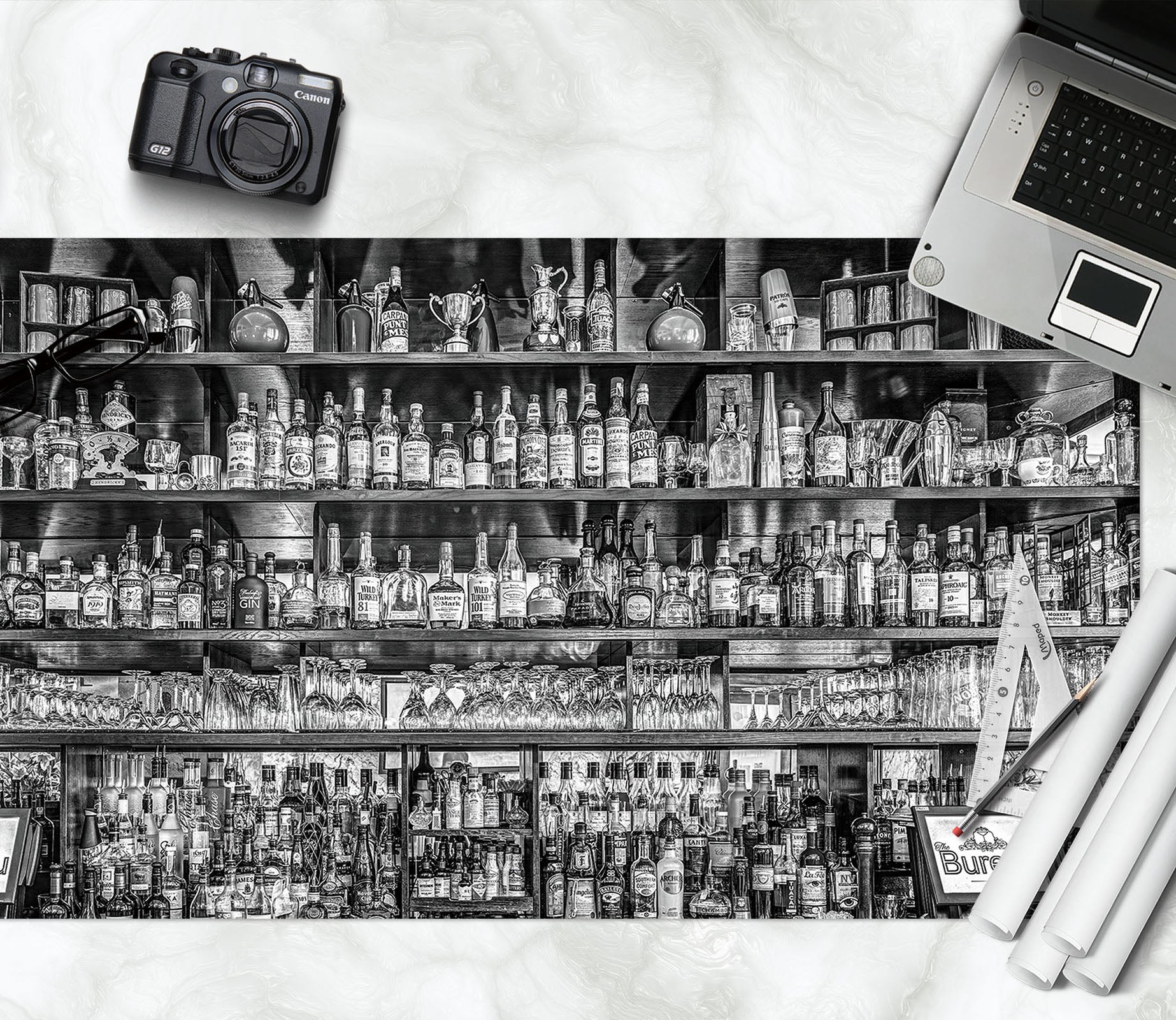 3D Wine Collection 7737 Assaf Frank Desk Mat