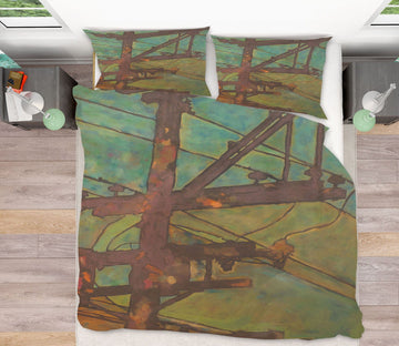 3D Telephone Pole 1109 Allan P. Friedlander Bedding Bed Pillowcases Quilt Quiet Covers AJ Creativity Home 