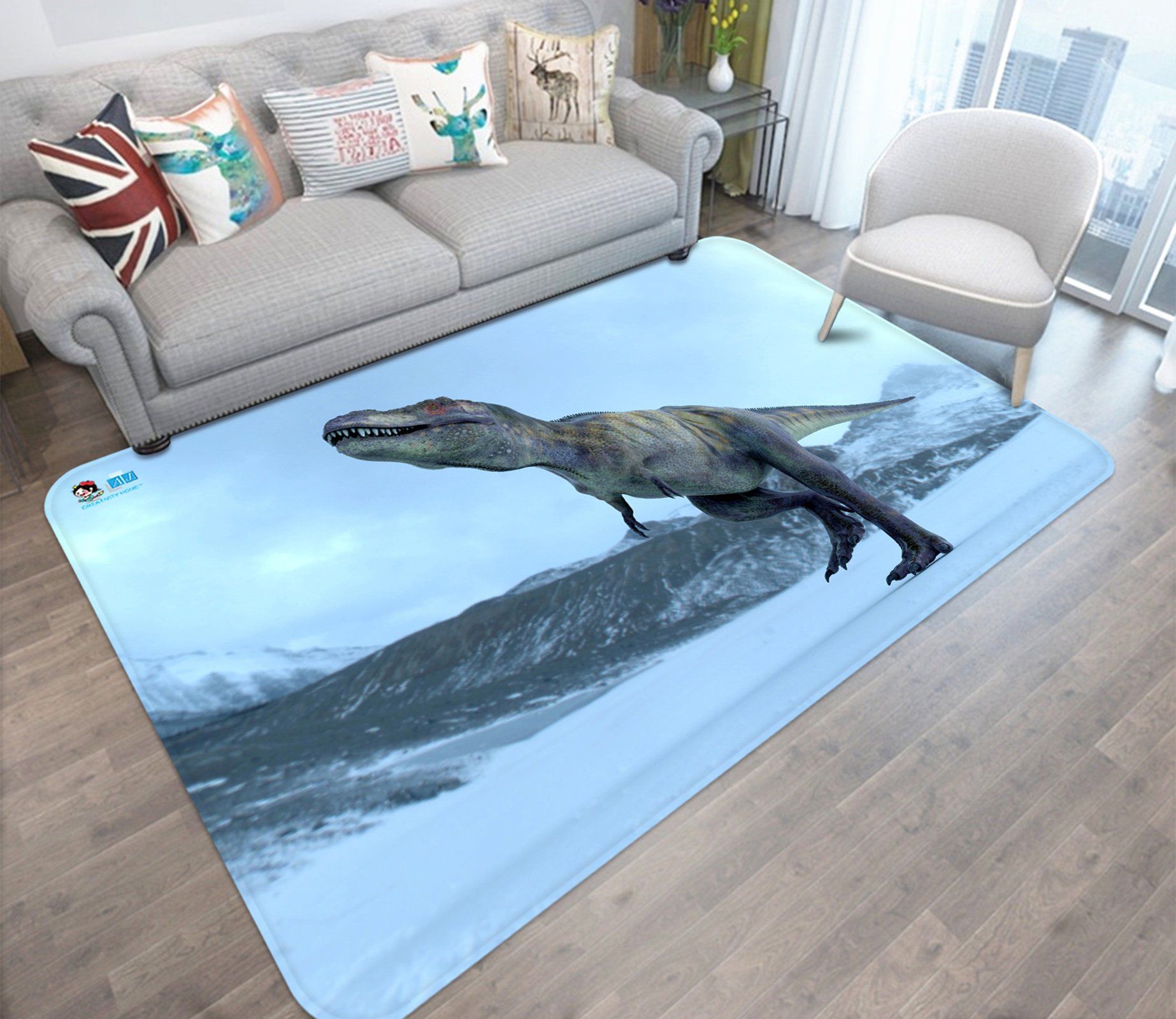 3D Dinosaur 3783 Non Slip Rug Mat Mat AJ Creativity Home 