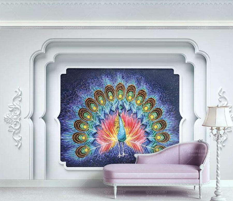 3D Peacock WC226 Wall Murals Wallpaper AJ Wallpaper 2 