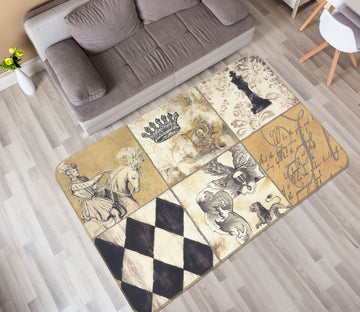 3D Piece Pattern 32051 Non Slip Rug Mat