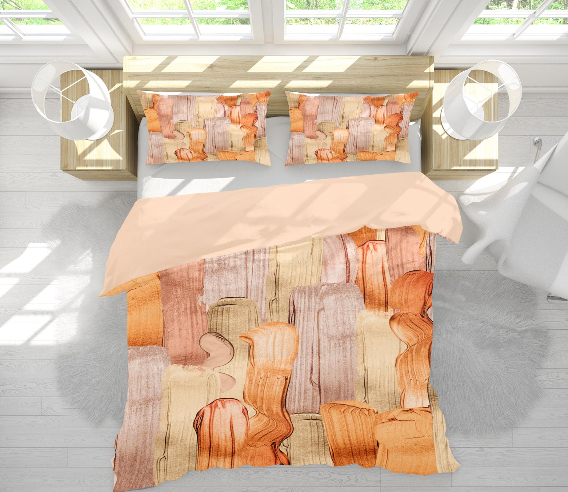 3D Orange Pigment 014 Uta Naumann Bedding Bed Pillowcases Quilt