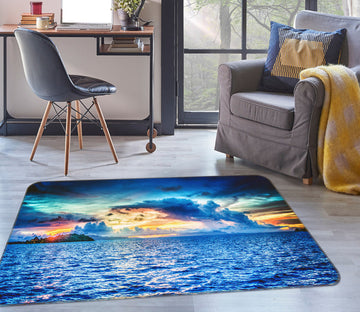 3D Sea Surface Sky 27137 Non Slip Rug Mat