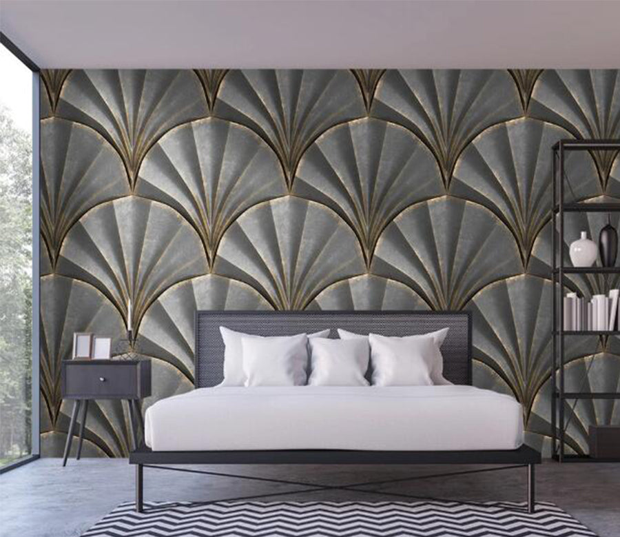 3D Black Folding Umbrella WC1585 Wall Murals