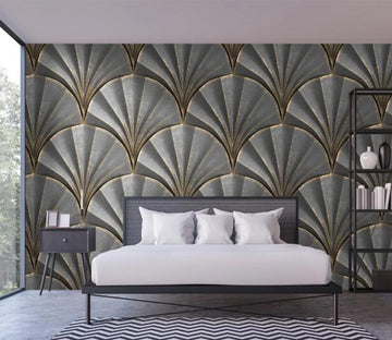 3D Black Folding Umbrella WC1585 Wall Murals