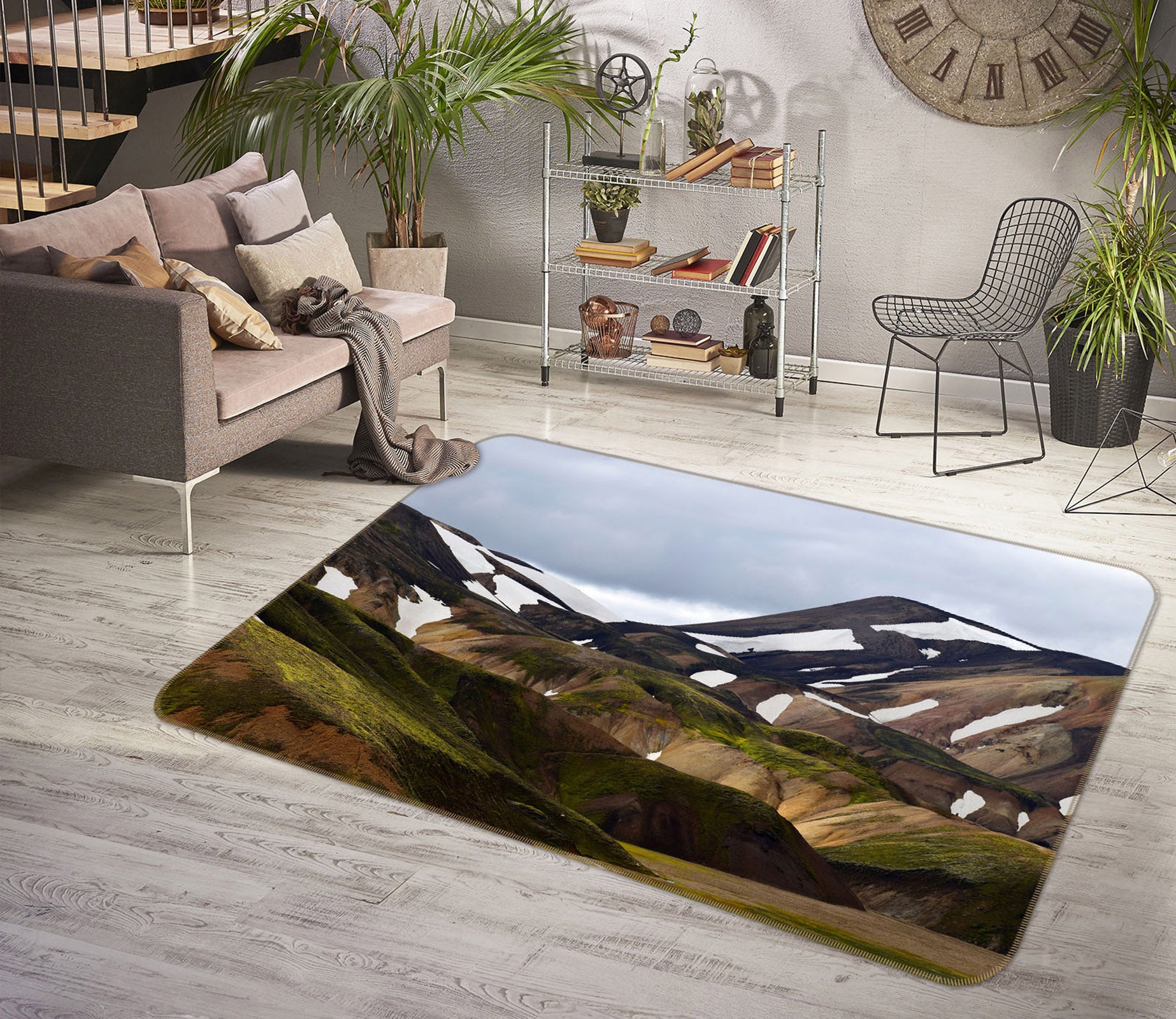 3D Mountains 35203 Non Slip Rug Mat