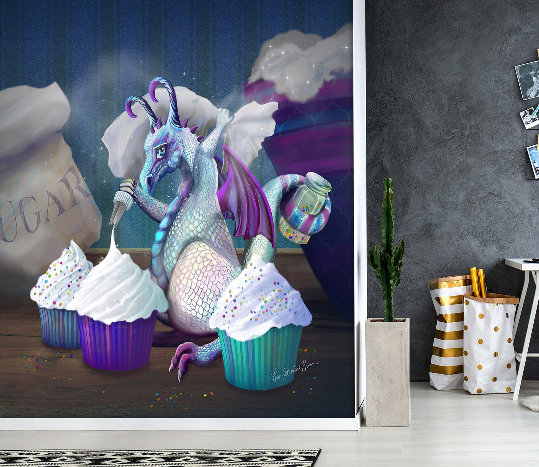3D Cupcake Horse 1399 Rose Catherine Khan Wall Mural Wall Murals Wallpaper AJ Wallpaper 2 