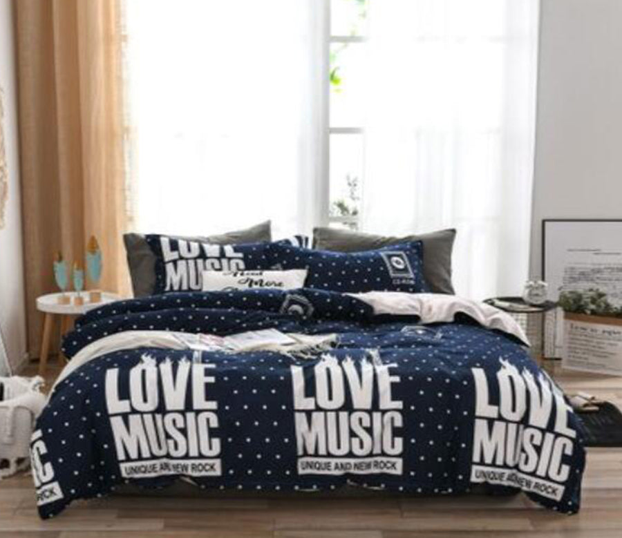 3D Love Music 4021 Bed Pillowcases Quilt