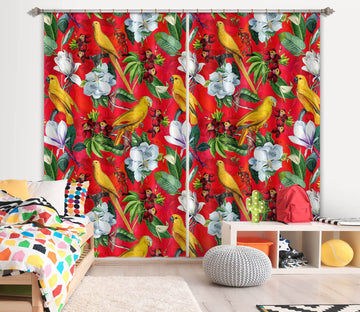 3D Red Flowers 147 Uta Naumann Curtain Curtains Drapes Curtains AJ Creativity Home 