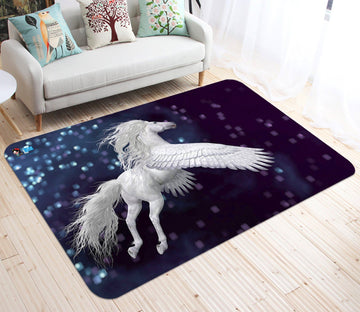3D Wings Starry Sky Unicorn 70 Non Slip Rug Mat Mat AJ Creativity Home 