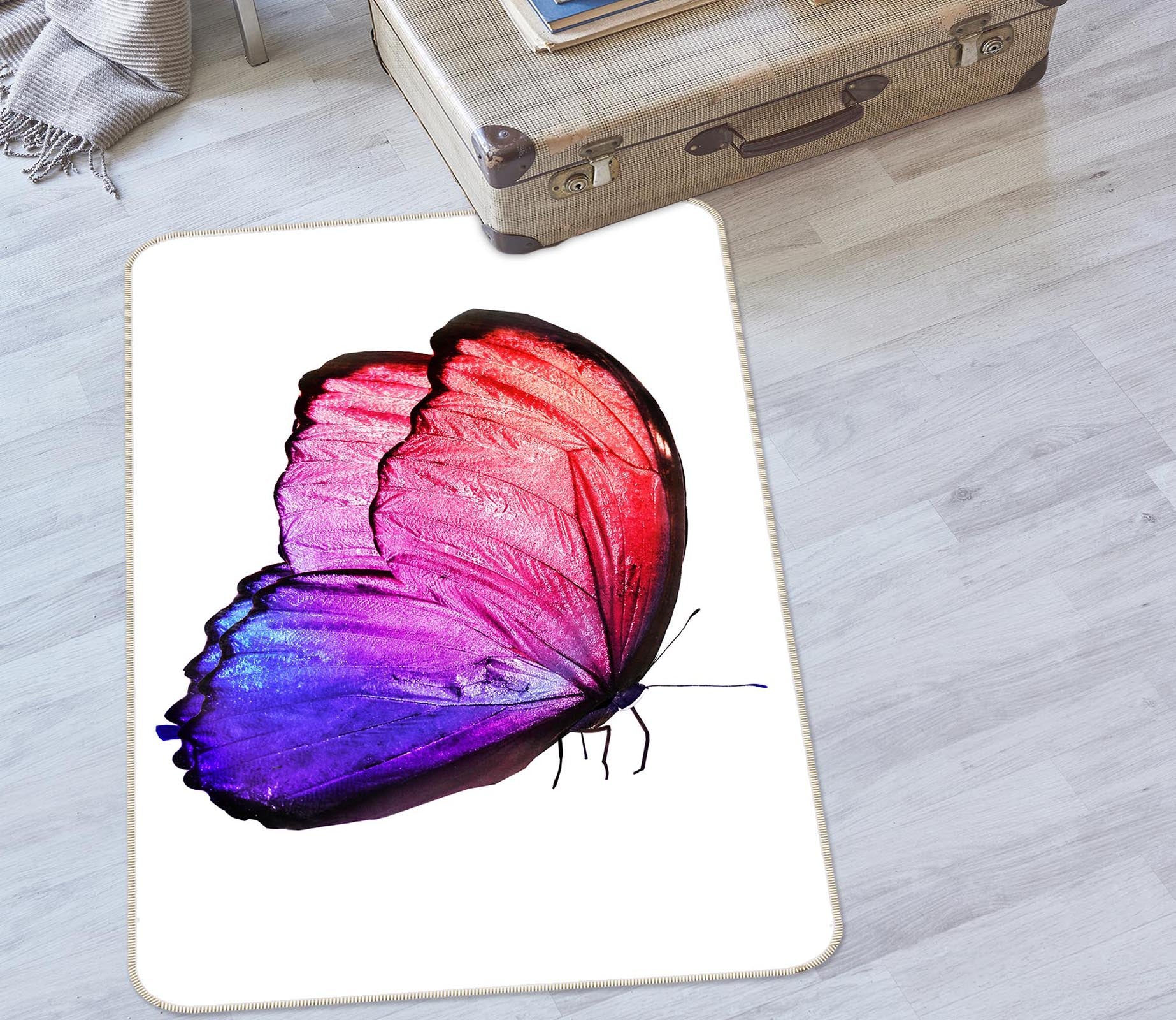 3D Butterfly 35120 Non Slip Rug Mat