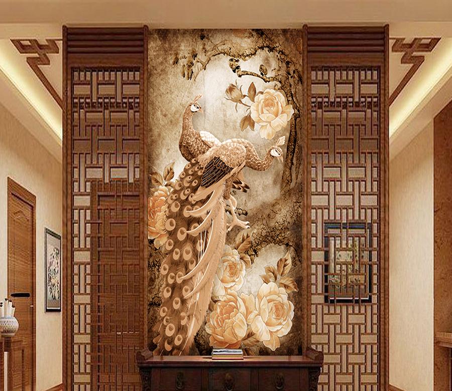 3D Peacock 376 Wall Murals Wallpaper AJ Wallpaper 2 