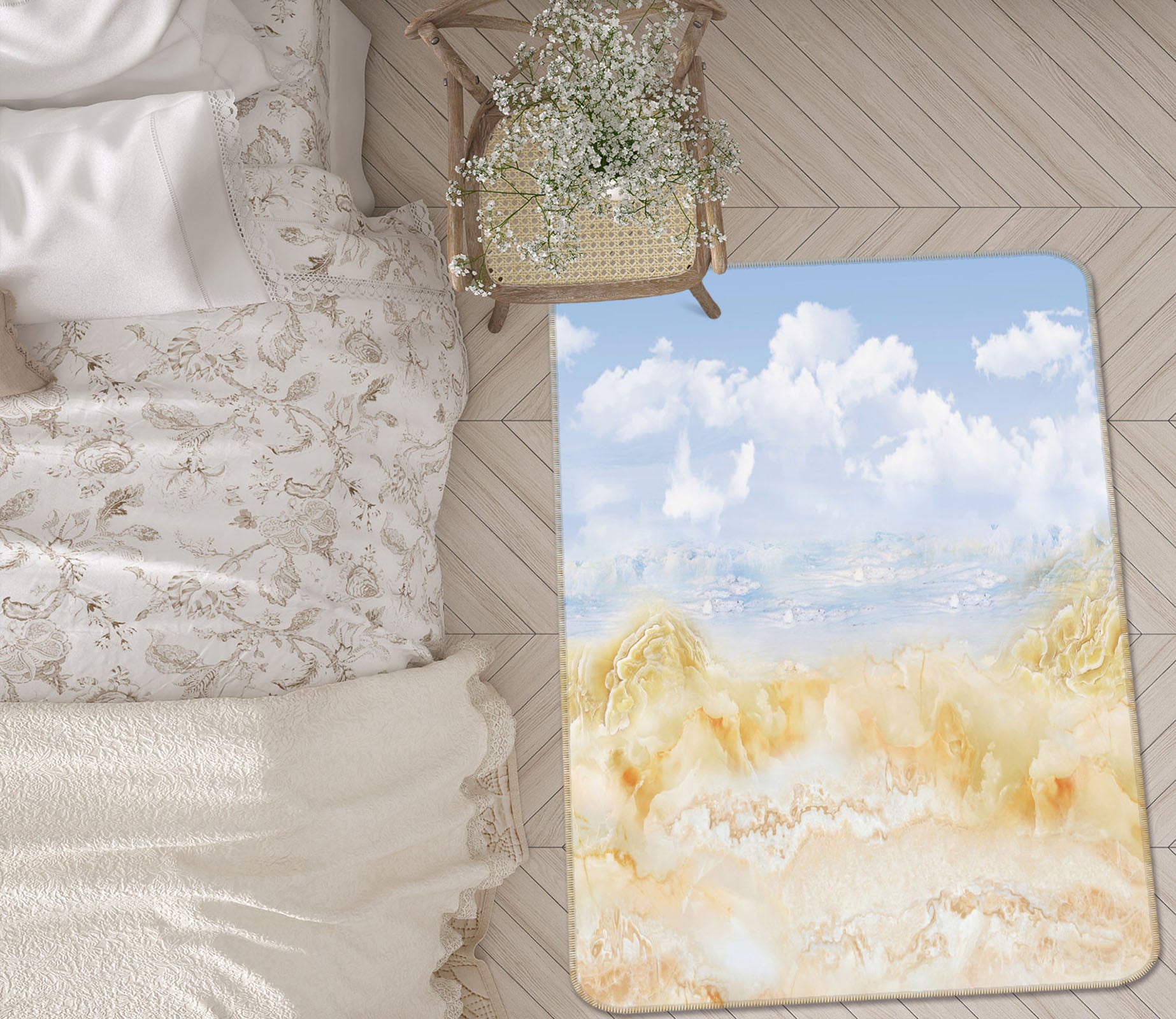 3D Sky Mountain 27146 Non Slip Rug Mat