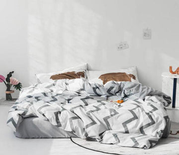 3D Gray Curve 20243 Bed Pillowcases Quilt