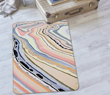 3D Flow Line Pattern 65011 Non Slip Rug Mat
