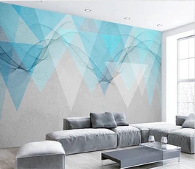 3D Blue Geometry 1693 Wall Murals Wallpaper AJ Wallpaper 2 