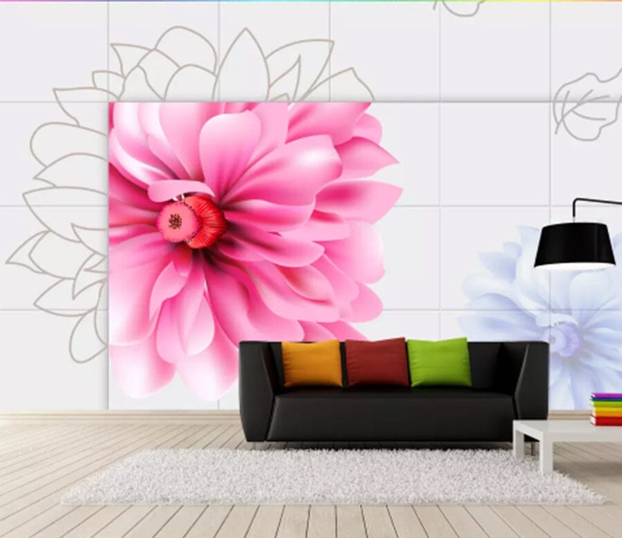 3D Pink Lotus 2025 Wall Murals Wallpaper AJ Wallpaper 2 