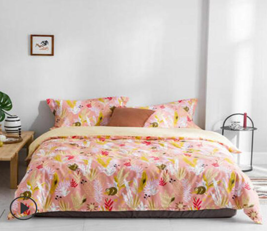 3D Orange Pink Pattern 14095 Bed Pillowcases Quilt