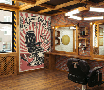 3D Barber Chair 115215 Barber Shop Wall Murals