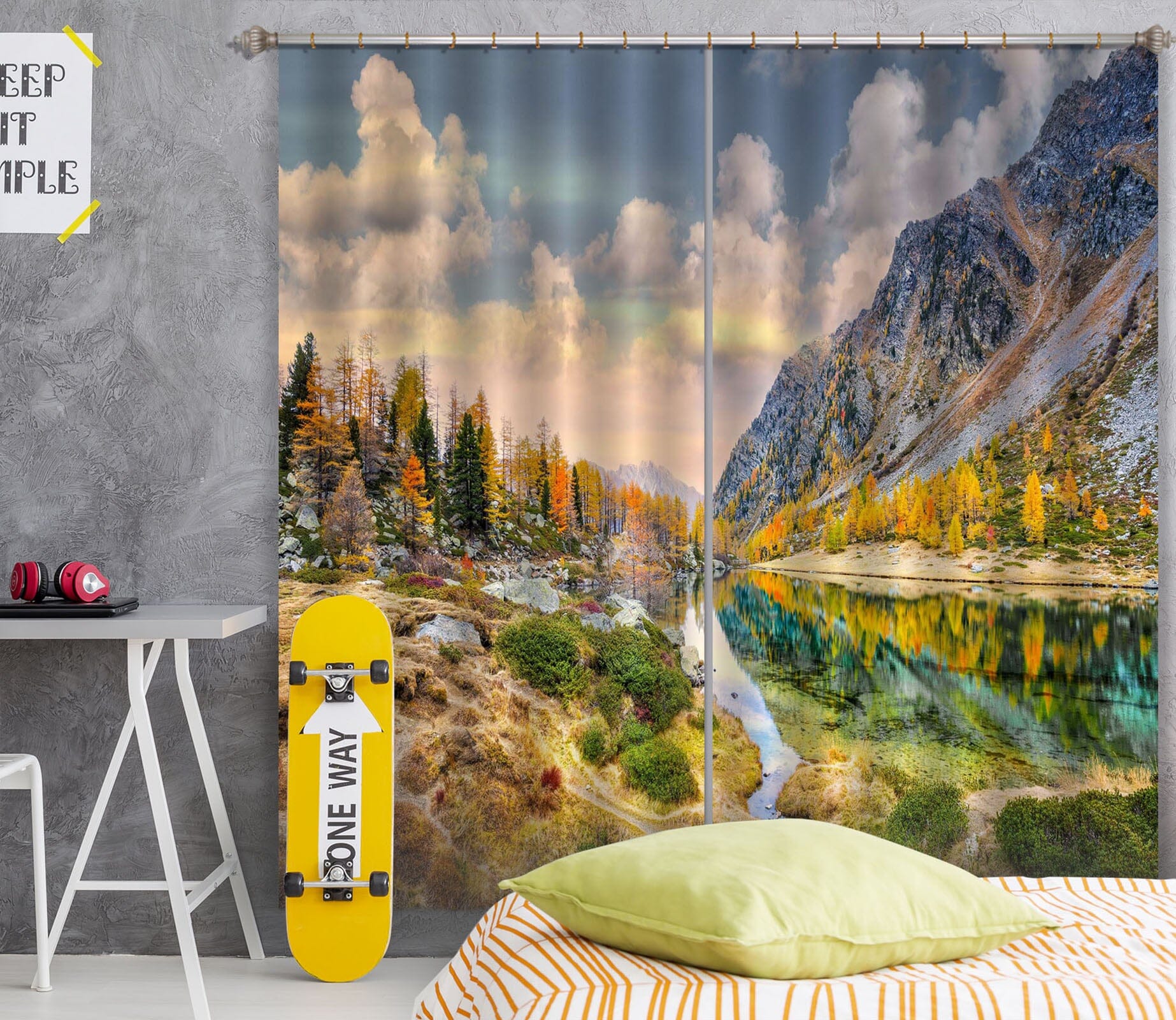 3D Sunny Forest 049 Marco Carmassi Curtain Curtains Drapes Curtains AJ Creativity Home 