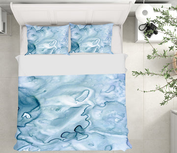 3D Light Blue Pattern 15195 Bed Pillowcases Quilt